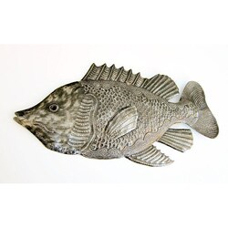 Recycled Steel Drum Fish Wall Art (Haiti)