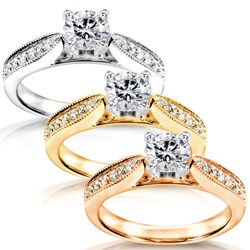 14k White Gold 7/8ct TDW Diamond Engagement Ring (H-I, I1-I2)