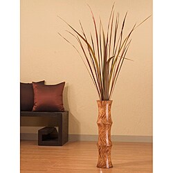24-inch Oak Mango Wood Floor Vase 