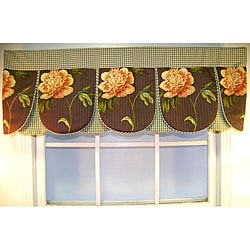 Ashton Peony Espresso 5-petal Valance