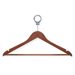 Honey Can Do Cherry Wood Hotel Suit Hanger (Case of 24)