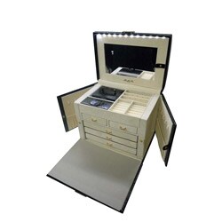 Morelle Large Genuine Leather Jewelry Box