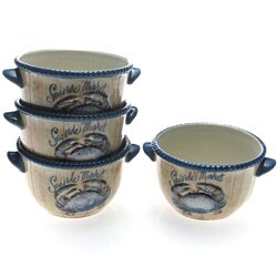 Certified International Seaside Market 22-oz Chowder Bowls (Set of 4)