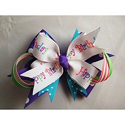 Tink Knows Bows Happy Birthday Layered Hair Bow