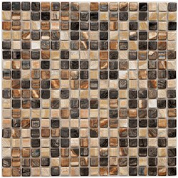 Somertile 12x12-in Samoan Mini 9/16-inch Highlands Porcelain Mosaic Tiles (Case of 10)