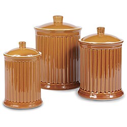 Simsbury Honey Spice Ceramic Canisters (Set of 3)