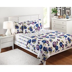 Modern Bloom King-size 3-piece Quilt Set