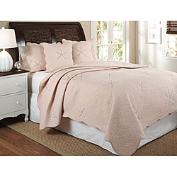 Starfish Linen Sand Full/Queen-size 3-pc Quilt Set