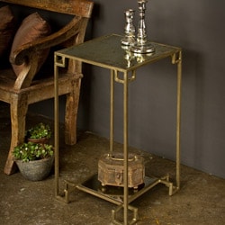 Steel Cubist Brass Display Table (India)