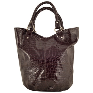Parinda Women's Adria Croco Embossed Faux Leather Travel Tote