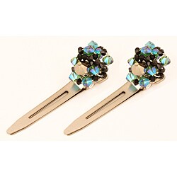 Ardent Designs Twists of Swarovski Crystal Hair Clips (Set of 2)