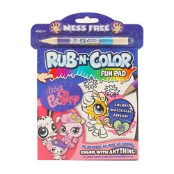 Giddy Up Littlest Pet Shop Mini Rub N Color Activity Book
