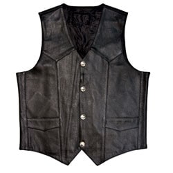 Mossi Men's Buffalo Nickel Leather Vest