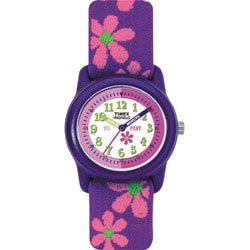 Timex Children's Time Teacher Flowers Stretch Band Watch