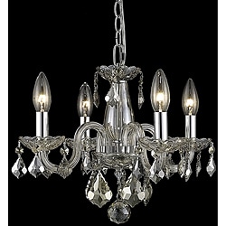 Crystal 62258 4-light Golden Teak Chandelier