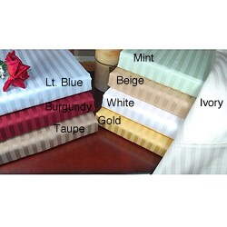 Egyptian Cotton 300 Thread Count Queen-size Waterbed Stripe Sheet Set 