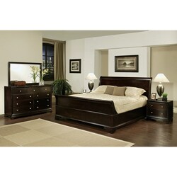Abbyson Living Kingston 5-piece Espresso Sleigh California King-size Bedroom Set