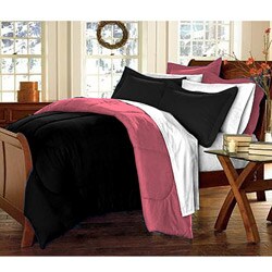Black/ Rose 10-piece Twin XL-size Dorm Room in a Box