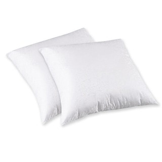 (_ _ ) Splendorest 200 Thread Count Cotton 26-inch Euro Square Sham Stuffer Pillows (Set of 2)