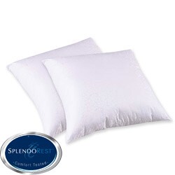 Splendorest 200 Thread Count Cotton Euro Sham Stuffer Pillows (Set of 2)