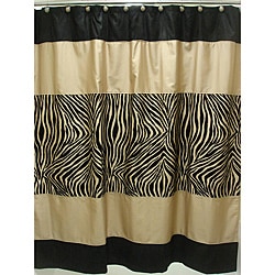 Zuma Zebra Shower Curtain and Hook Set