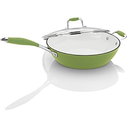Michele B by Fagor Lemon-Lime Enameled Cast Iron 4.5-quart Chicken Fryer