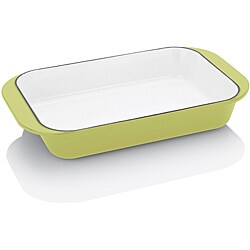 Fagor Lemon-lime Enameled Cast Iron Rectangular Baker