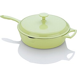 Michele B by Fagor Lemon-Lime Enameled Cast Iron 4-quart Chicken Fryer 