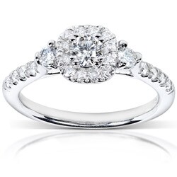 14k White Gold 1/2ct TDW Diamond Engagement Ring