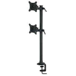 Vertical Dual Monitor Stand Desktop Clamp