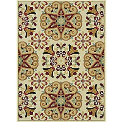 Chime Ivory/ Multi Area Rug (7'7 x 10'6)