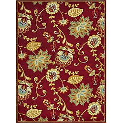 Chime Red Area Rug (5'3 x 7'7)