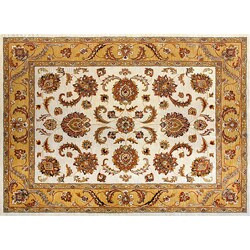 Hand-tufted Genus Beige/ Gold Wool Rug (8' x 11')