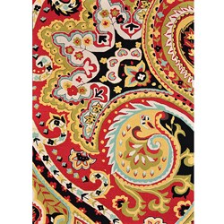 Hand-hooked Charlotte Red/Black Rug (5' x 7'6)