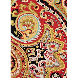 Hand-hooked Charlotte Red/Black Rug (7'6 x 9'6)