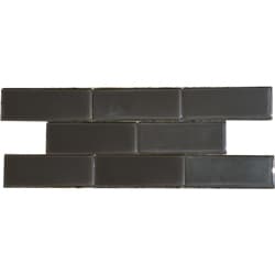Espresso Brown 3x8-inch Shiny Glass Tiles (Case of 67)