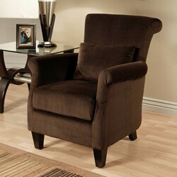 Abbyson Living Milano Dark Brown Microsuede Armchair