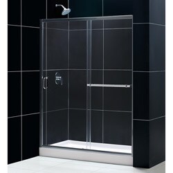 DreamLine Tub To Shower Kit Infinity Plus Shower Door and Amazon Base