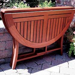 Eucalyptus 43-inch Round Folding Table