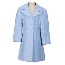 Stephanie Mathews Girl's Powder Blue Wool-blend Coat