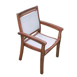 Sling Eucalyptus Tan Stackable Arm Chair