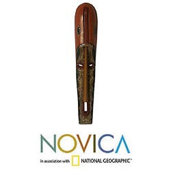 Sese Wood 'Fanti Girl' Africa Mask (Ghana)
