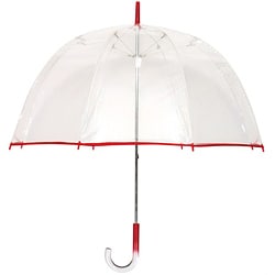 Tina T 48-inch Clear/Red Bubble Umbrella