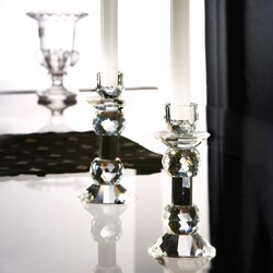 Zermat Black Candle Holders (Set of 2)