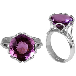 Sterling Silver Faceted Amethyst Ring (Indonesia)