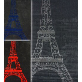 Handmade Luna Deco Kids Eiffel Tower Rug (5' x 8')