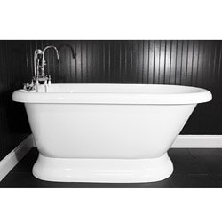 Spa Collection 53-inch Classic Style Pedestal Tub and Faucet Pack