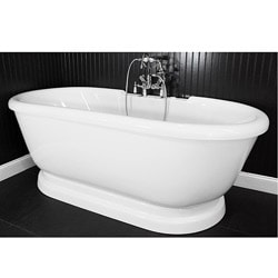 Spa Collection 75-inch Air Massage Double-ended Pedestal Tub Package