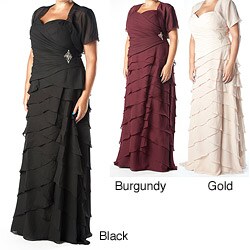 Tabeez Women's Ruffle Evening Gown