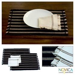 Set of 2 Cotton 'Night Wind' Placemats and Napkins (El Salvador)